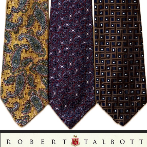 👔3️⃣Tie Lot of 3 Robert Talbott Best of Class Nordstrom Silk Neck Ties/Neckties - Picture 15 of 15